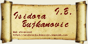 Isidora Bujkanović vizit kartica